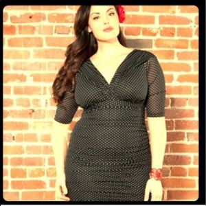 Kiyonna 2 polka dot bodycon dress.